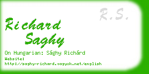 richard saghy business card