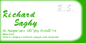 richard saghy business card